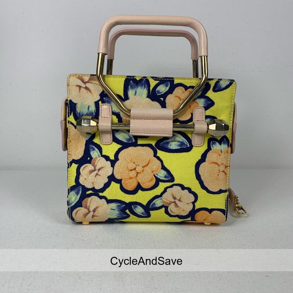 Viktor&Rolf Flower Print Bon Petit Mini Bag - Chic Structured Design & Metallic